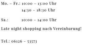 Wäschetraum Idstein Öffungszeiten